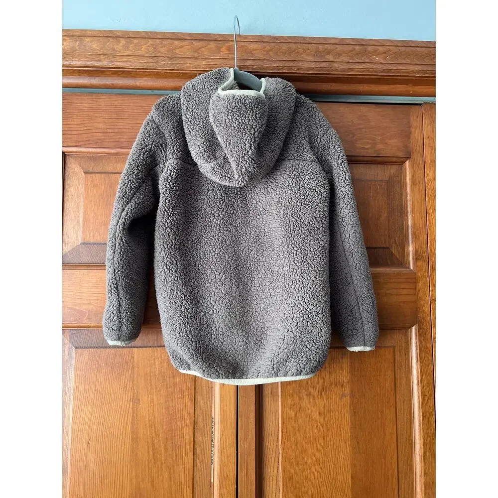 The North Face Kids Sherpa Fleece Zip Hoodie Neutral Taupe Brown Size 5